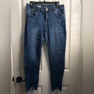 Kut from the Kloth Connie Raw Hem Ankle Skinny Jeans Size 10